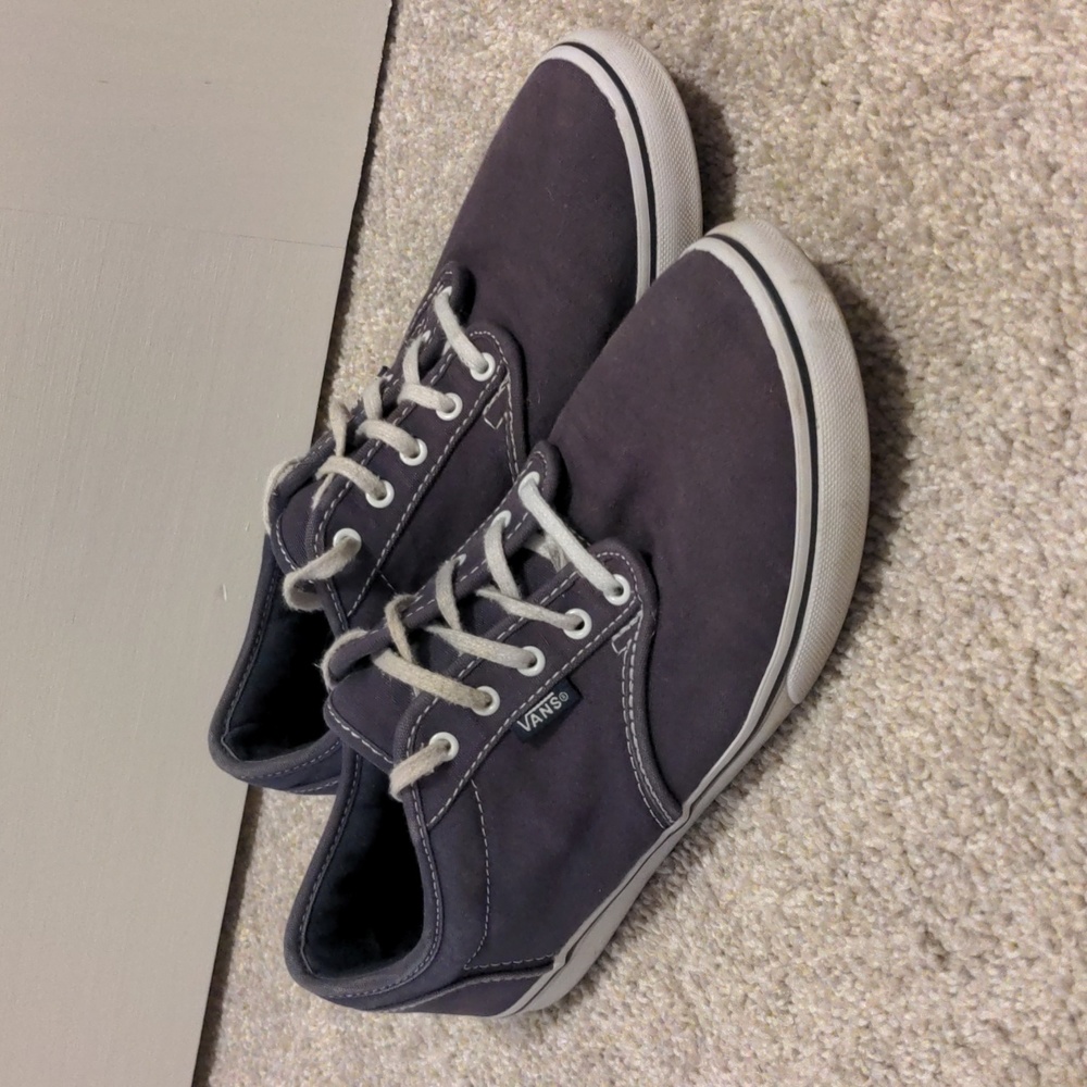 Women's Navy Canvas Vans Size 9